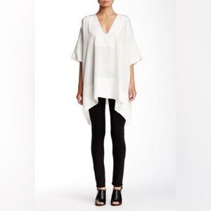 Vince Oversized Silk Poncho Top Size XS/S